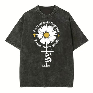 It Does Not Make Things Easy Christian Washed TShirt  