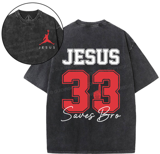 Jesus 33 Christian Washed T-Shirt Sale - GuidingCross