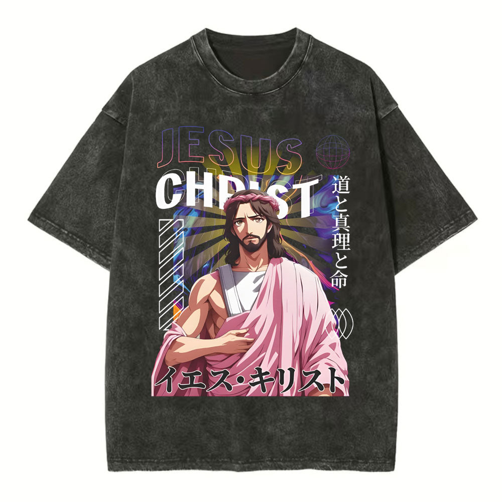 Jesus Christ Chirstian Washed TShirt  