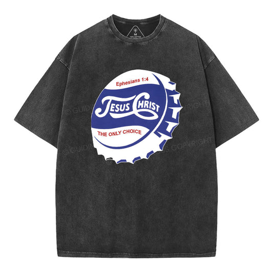 Jesus Christ Christian Washed TShirt  