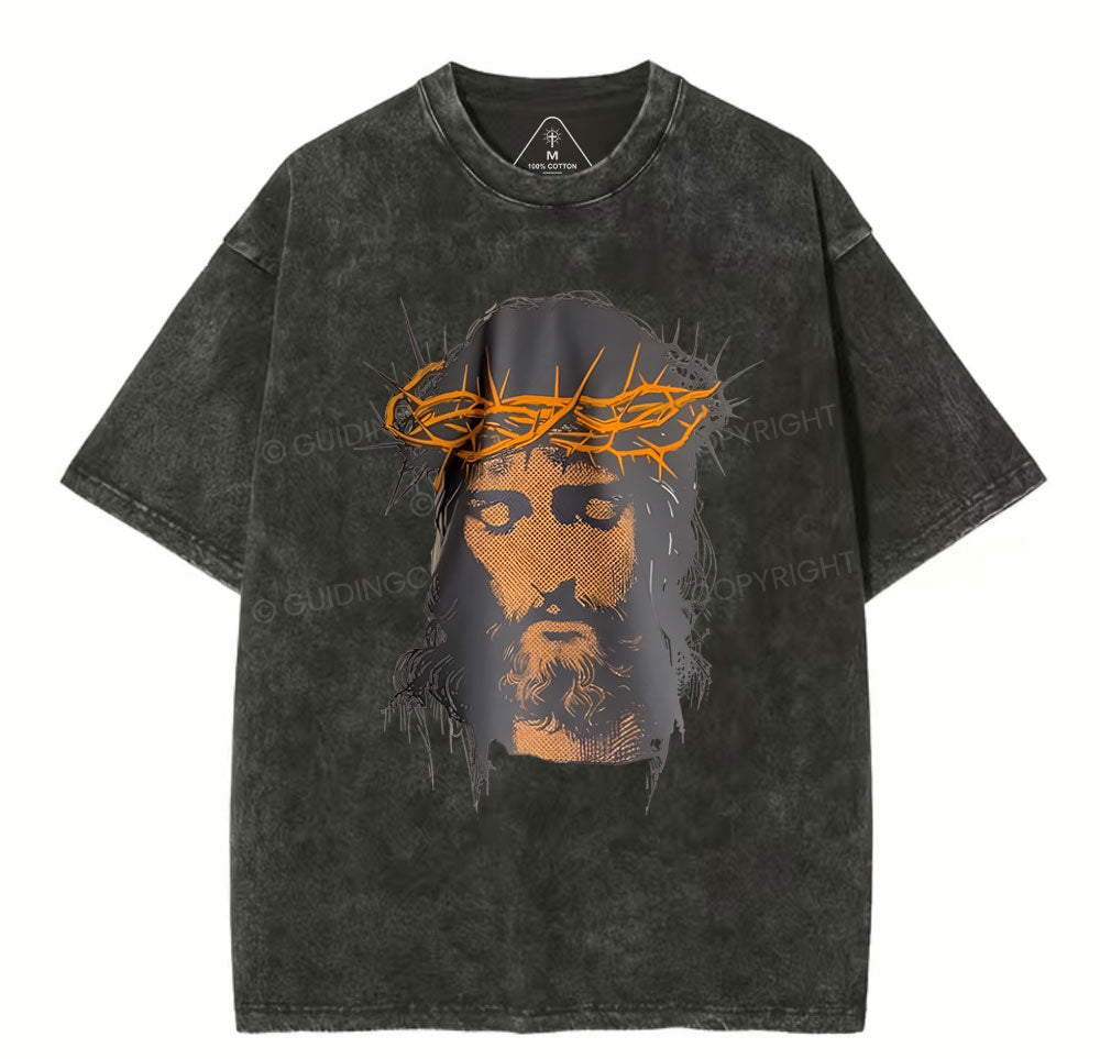 Jesus Christ Loves Lives Christian Washed TShirt  