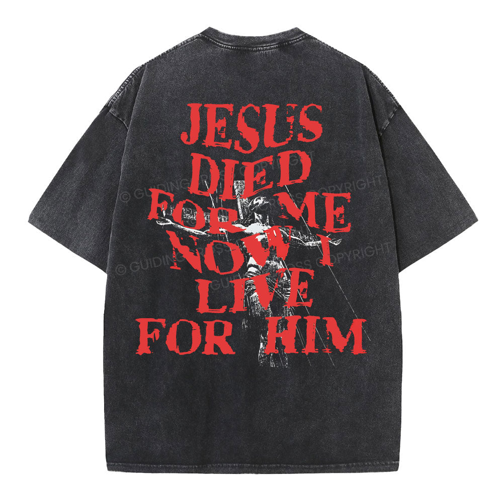 Jesus Died For Us Christian Washed T-Shirt Sale - GuidingCross