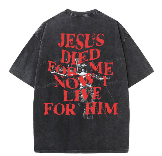 Jesus Died For Us Christian Washed T-Shirt Sale - GuidingCross