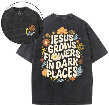 Jesus Grows Christian Washed TShirt  
