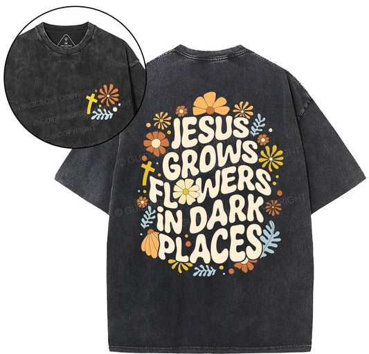 Jesus Grows Christian Washed TShirt  