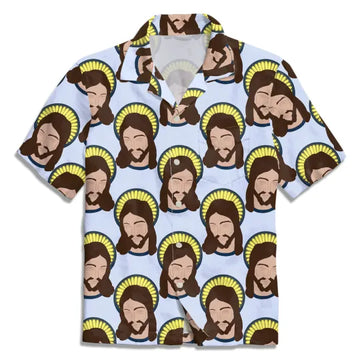 UniJames Jesus Head Christian Hawaiian Shirt