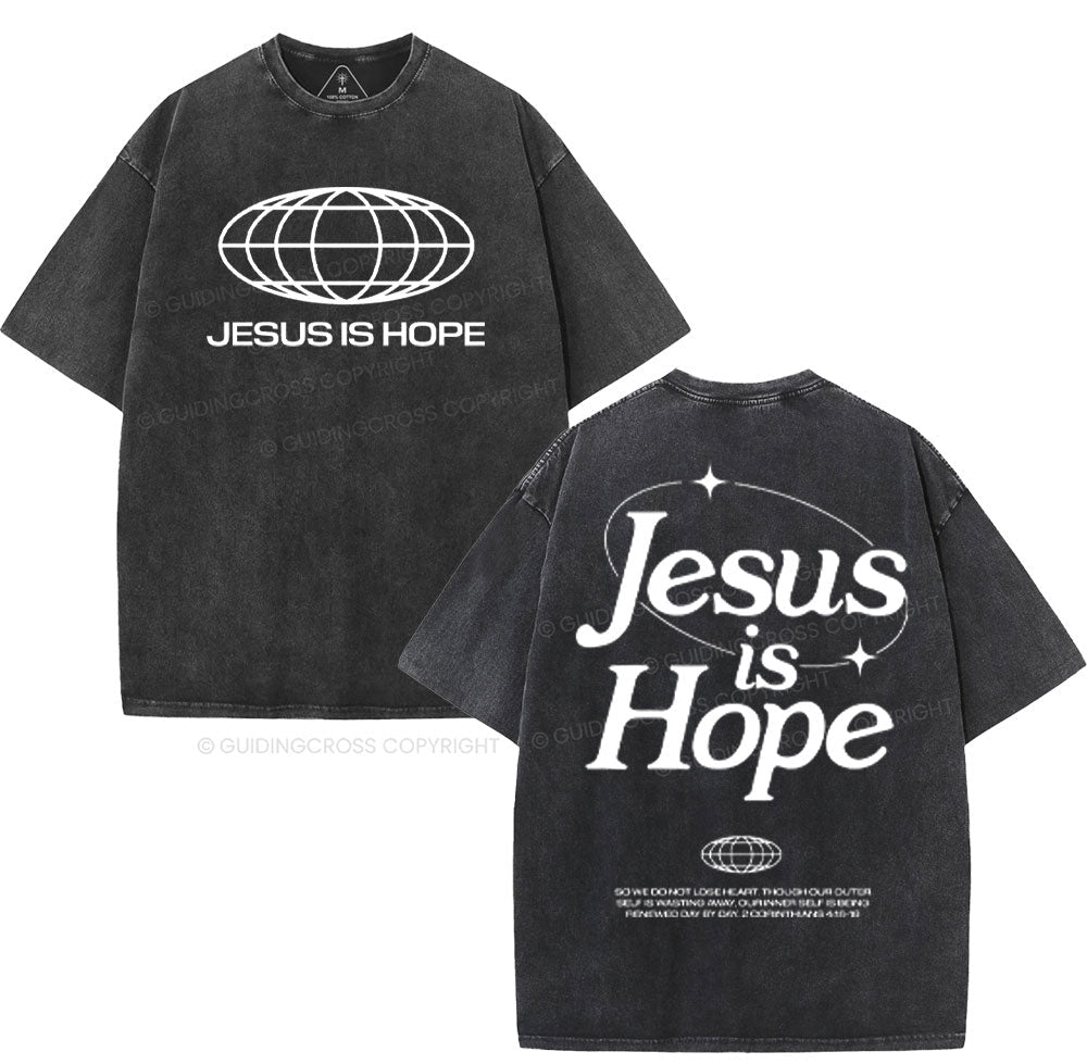 Jesus Is Hope Christian Washed T-Shirt Sale - GuidingCross