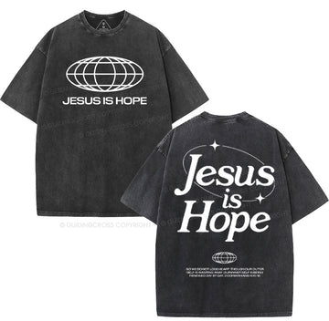 Jesus Is Hope Christian Washed T-Shirt Sale - GuidingCross
