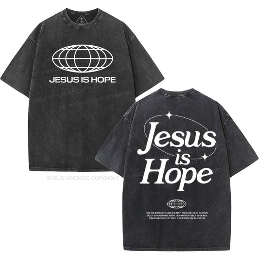Jesus Is Hope Christian Washed T-Shirt Sale - GuidingCross