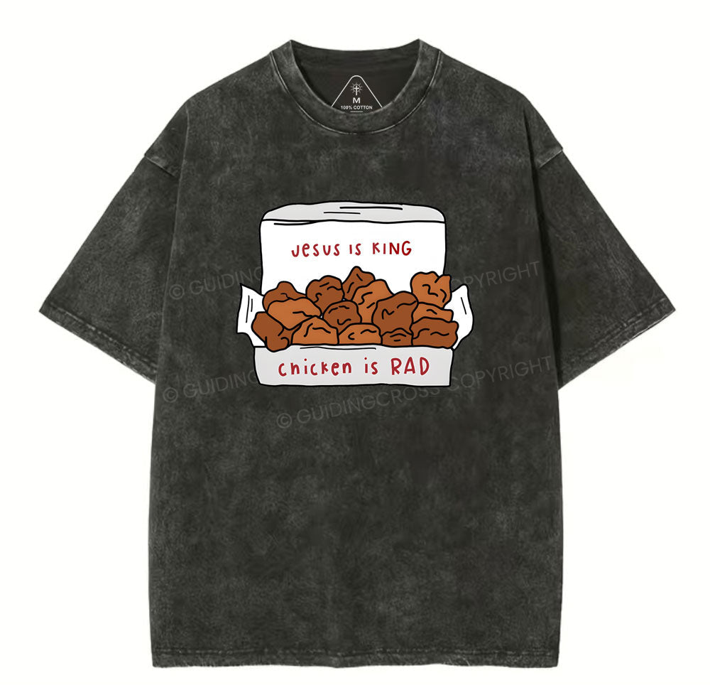 Jesus Is King Christian Washed TShirt  