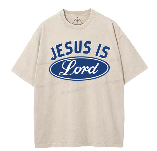 Jesus Is Lord Christian Washed T-Shirt Sale - GuidingCross