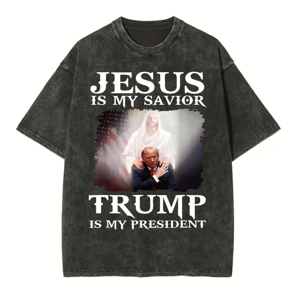 Jesus Is My Savior Christian Washed TShirt  