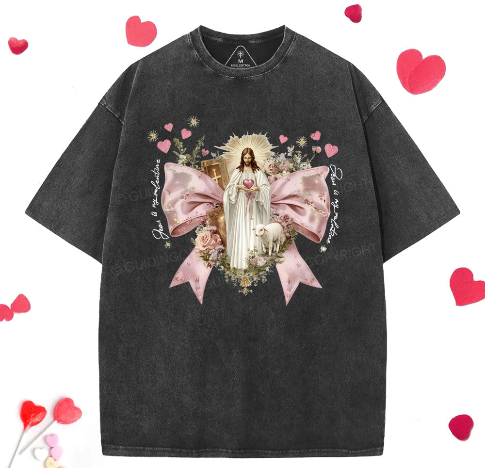 Jesus Is My Valentine Christian Washed TShirt  