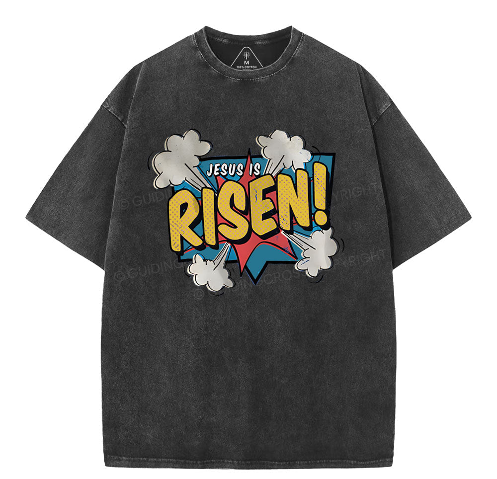 Jesus Is Risen Christian Washed T-Shirt Sale - GuidingCross