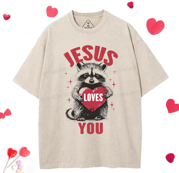 Jesus Love You Christian Washed TShirt  