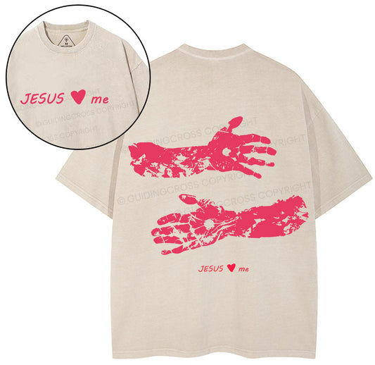 Jesus Loves Me Christian Washed T-Shirt Sale - GuidingCross