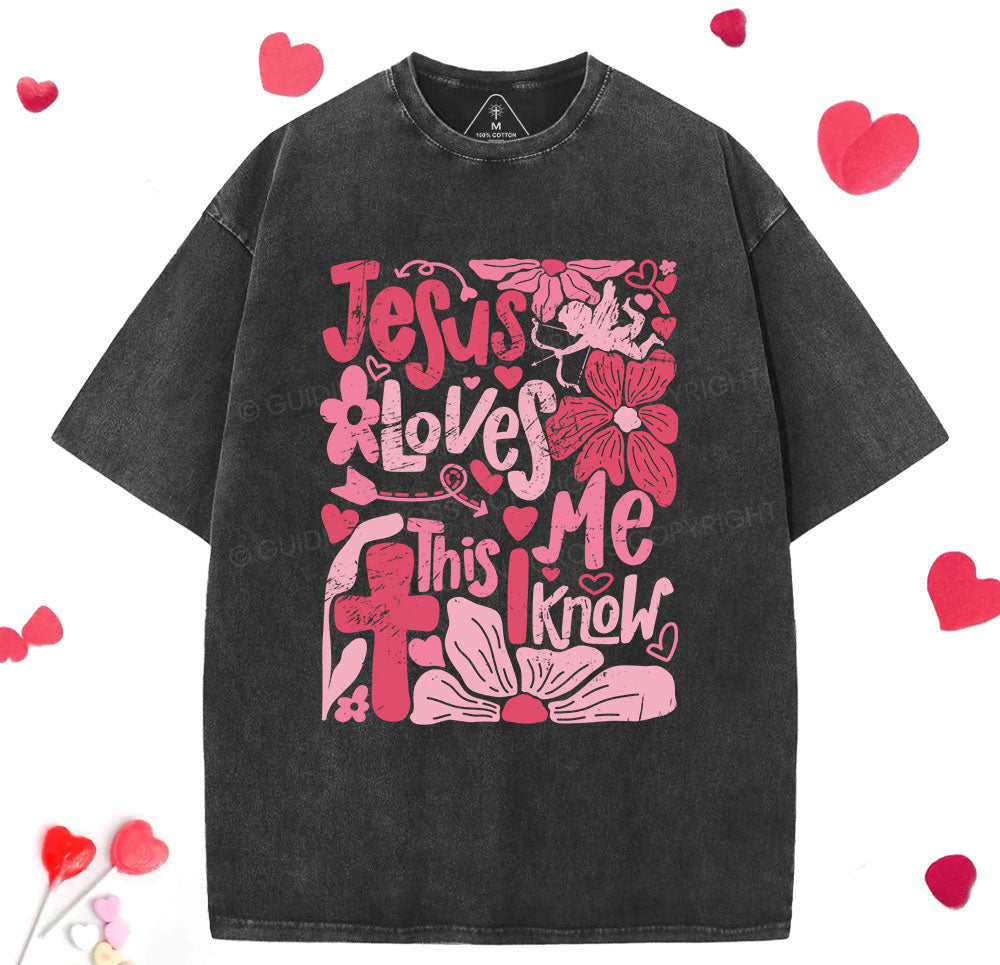 Jesus Loves Me Christian Washed TShirt  