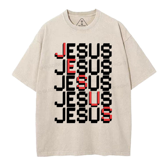 Jesus christian Washed TShirt  