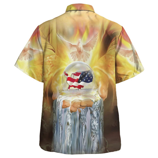 UniJames Jesus America One Nation Under God Hawaiian Shirt - Christian Hawaiian Shirt - Religious Hawaiian Shirts