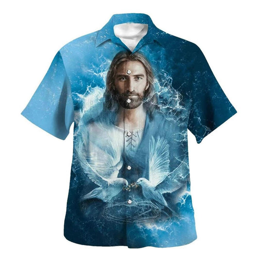 Unique Jesus And Dove Hawaiian Shirt