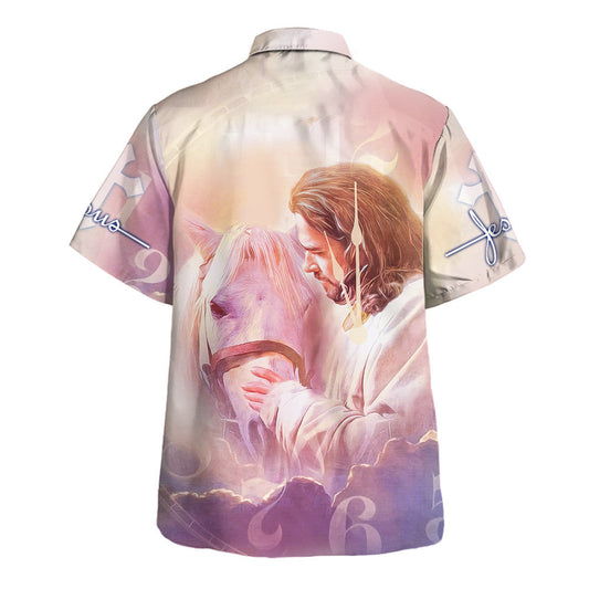 UniJames Jesus And Horses Hawaiian Shirts For Men And Women - Christian Hawaiian Shirt - Hawaiian Summer Shirts