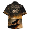 UniJames Jesus And Lion Hawaiian Shirt - Christian Hawaiian Shirt - Religious Hawaiian Shirts