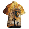 UniJames Jesus And Lion Hawaiian Shirts For Men - Christian Hawaiian Shirt - Hawaiian Summer Shirts