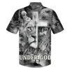 UniJames Jesus And The Lion Of Judah Hawaiian Shirt For Men - One Nation Under God Hawaiian Shirts - Christian Hawaiian Shirt