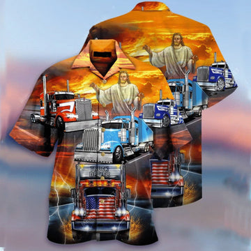 UniJames Jesus Blesses Truckers Hawaiian Shirt - Christian Hawaiian Shirts For Men & Women
