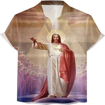 UniJames Jesus Christ Christian Hawaiian Shirt - Hawaiian Beach Shirts for Men Women