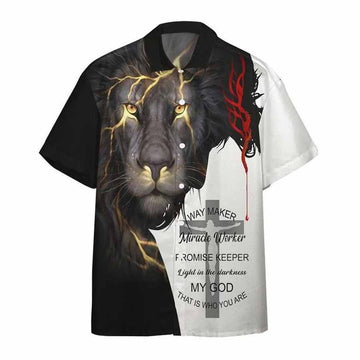 UniJames Jesus Christ Hawaiian Shirt - Way Maker Miracle Worker Promise Keeper Hawaiian Shirt For Men & Women