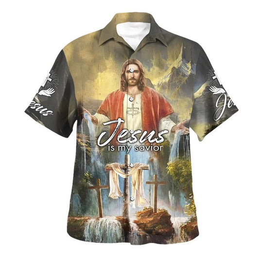 UniJames Jesus Christ Is My Savior Hawaiian Shirts For Men And Women - Christian Hawaiian Shirt - Hawaiian Summer Shirts
