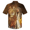 UniJames Jesus Christ Prayer Lion Hawaiian Shirts - Christian Hawaiian Shirt - Hawaiian Shirts For Men