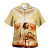 UniJames Jesus Christ Reaching Out Hand Hawaiian Shirts For Men And Women - Christian Hawaiian Shirt - Hawaiian Summer Shirts