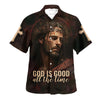 UniJames Jesus Face God Is Good All The Time Hawaiian Shirt - Christian Hawaiian Shirt - Religious Hawaiian Shirts