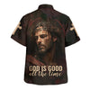 UniJames Jesus Face God Is Good All The Time Hawaiian Shirt - Christian Hawaiian Shirt - Religious Hawaiian Shirts