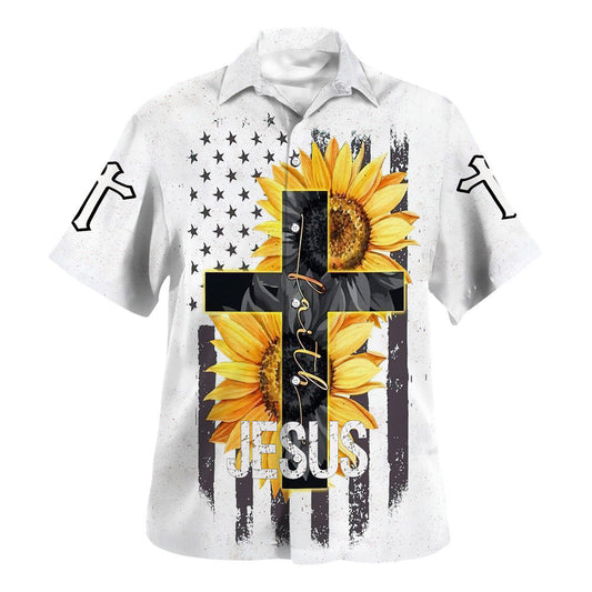 UniJames Jesus Faith Sunflower Hawaiian Shirts For Men And Women - Christian Hawaiian Shirt - Hawaiian Summer Shirts