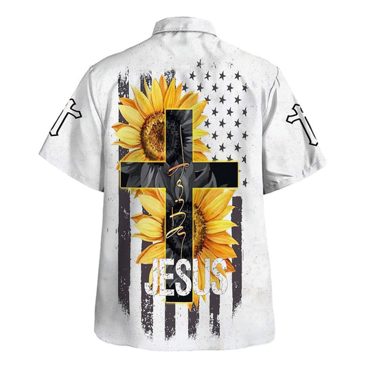 UniJames Jesus Faith Sunflower Hawaiian Shirts For Men And Women - Christian Hawaiian Shirt - Hawaiian Summer Shirts