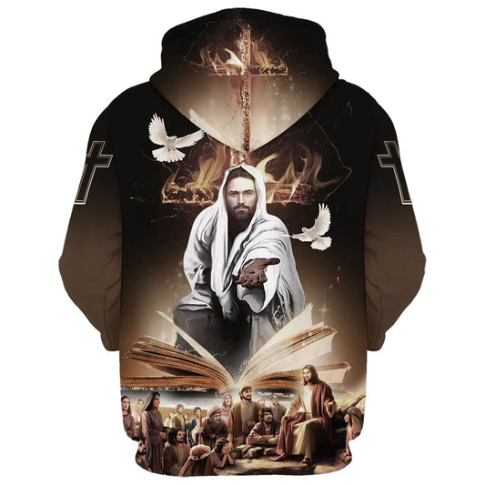 Uni Jesus God Bible And Dove 3D Hoodie