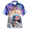 UniJames Jesus Holding Earth Hawaiian Shirts For Men And Women - Christian Hawaiian Shirt - Hawaiian Summer Shirts