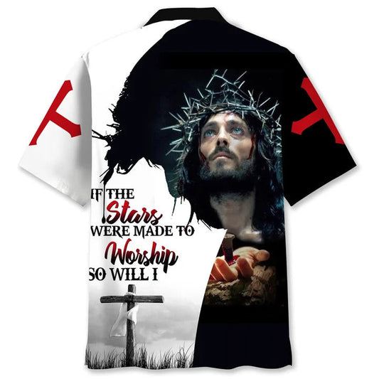 UniJames Jesus If The Stars Were Made To Worship Hawaiian Shirt For Men & Women