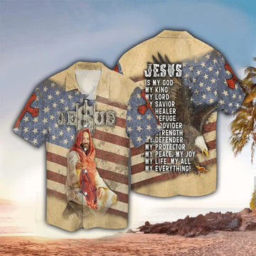 UniJames Jesus Is My Everything Hawaiian Shirt - Christian Hawaiian Shirt for Men Women