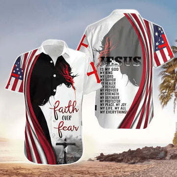 UniJames Jesus Is My Everything Jesus Hawaiian Shirt - Christian Hawaiian Shirt for Men Women