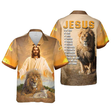 UniJames Jesus Is My God Hawaiian Shirts - Religious Hawaiian Shirts - Hawaiian Christian For Men Women