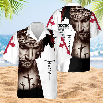 UniJames Jesus Is My God My Life All My Everything Hawaiian Shirt - Christian Hawaiian Shirt for Men Women
