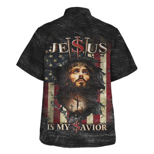 UniJames Jesus Is My Savior American Hawaiian Shirt - Christian Hawaiian Shirt - Religious Hawaiian Shirts