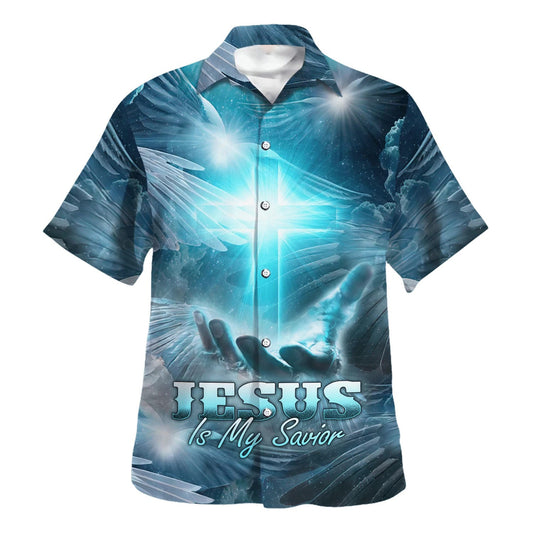 UniJames Jesus Is My Savior Cross Hawaiian Shirt - Christian Hawaiian Shirt - Best Hawaiian Shirts