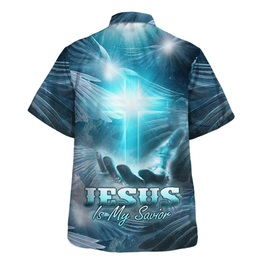 UniJames Jesus Is My Savior Cross Hawaiian Shirt - Christian Hawaiian Shirt - Best Hawaiian Shirts