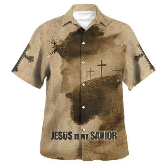 UniJames Jesus Is My Savior Cross Hawaiian Shirts For Men & Women - Christian Hawaiian Shirt - Hawaiian Summer Shirts