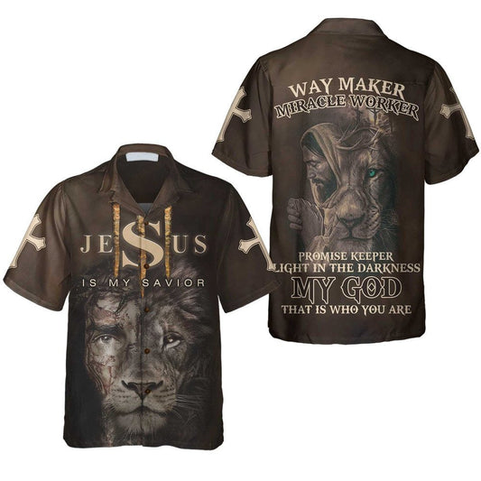 UniJames Jesus Is My Savior Hawaiian Shirt - Christian Hawaiian Shirts For Men & Women